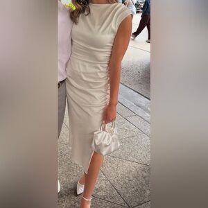 BHLDN Cream Midi Dress